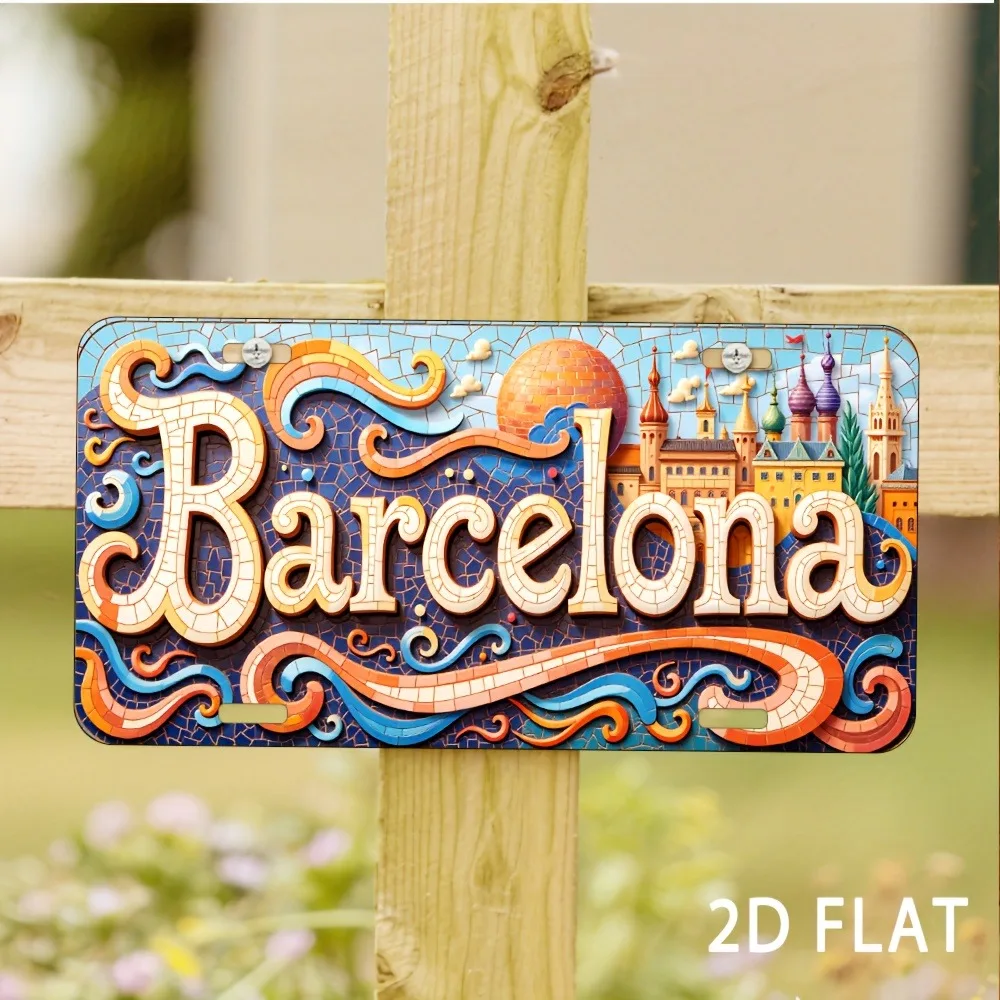 Home Barcelona - 2D plat, een Barcelona-bord - en