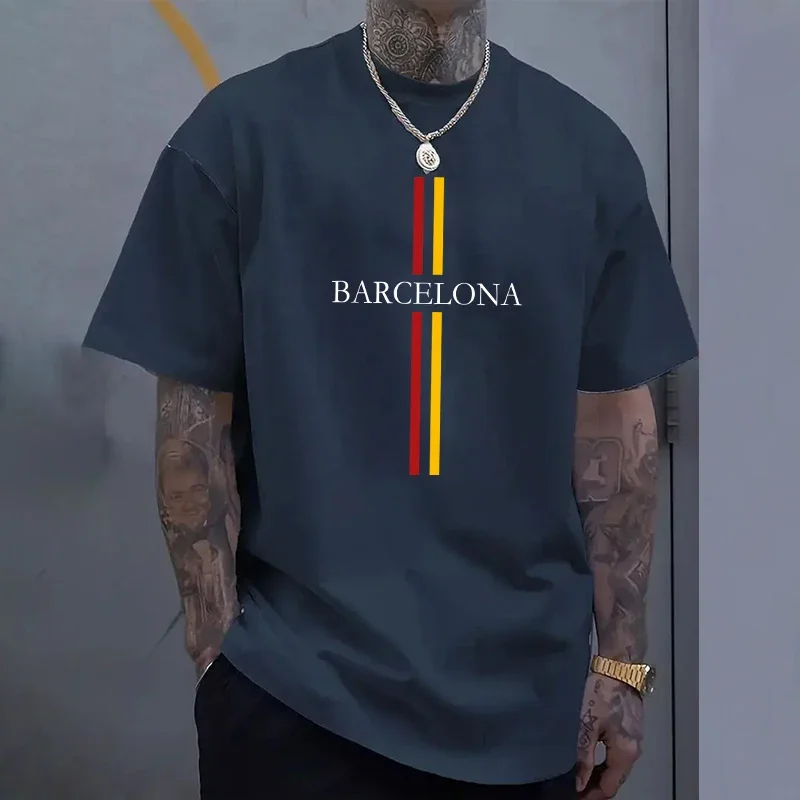 Home Barcelona - Barcelona katoenen T-shirt voor heren Lente