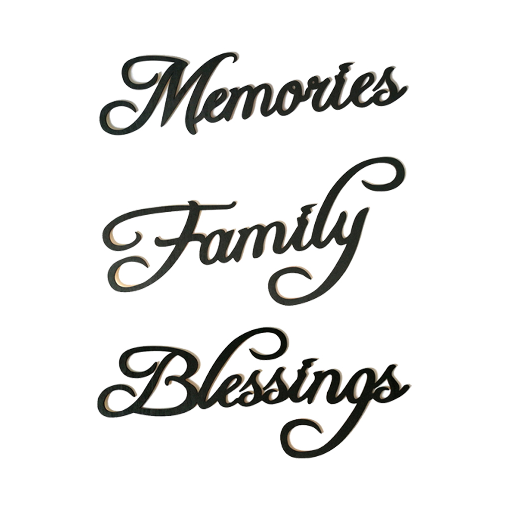 Home Bar Word - Familie Herinneringen Zegeningen Brief Houten Muursticker