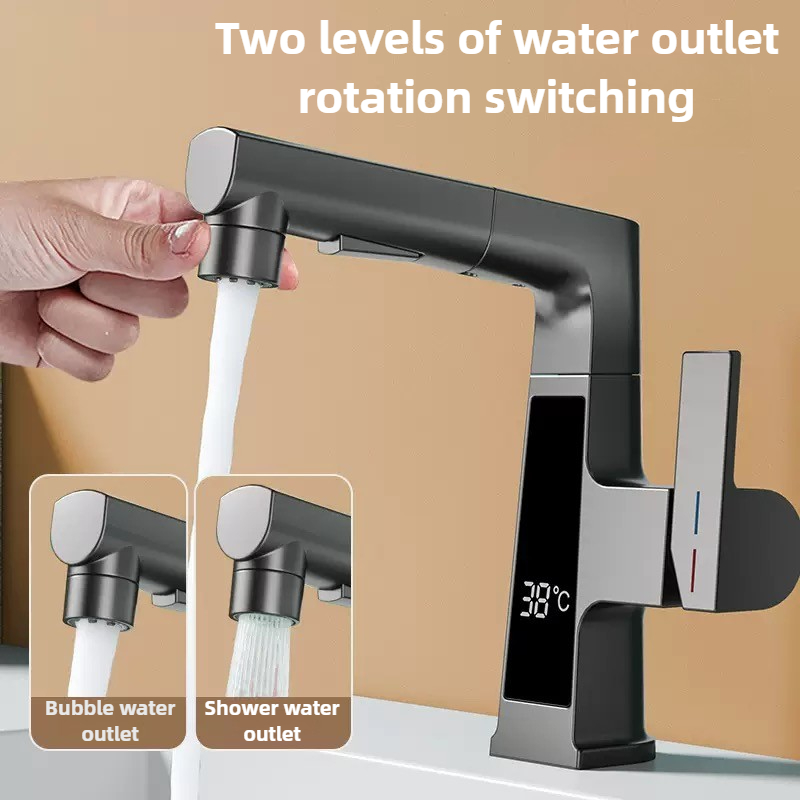 Home Bar Sink - Digitaal display Trekkraan Intelligente temperatuursensor Messing