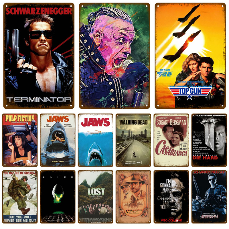 Home Bar And Theater - HD Tin Sign Vintage Klassieke Filmposter