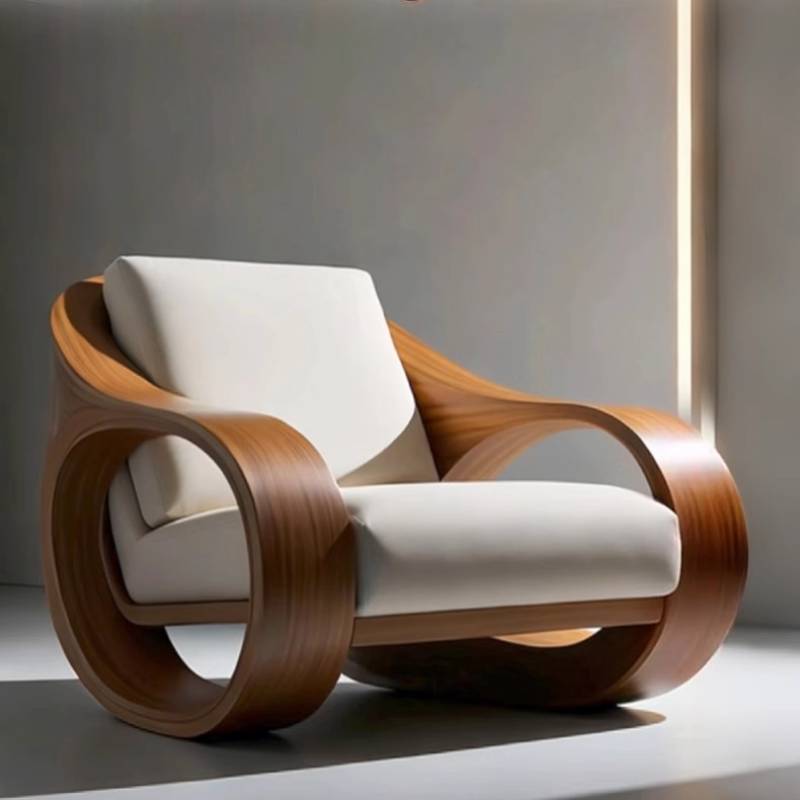 Home Barcelona - Luihouten Woonkamerstoelen Scandinavisch Comfortabel Vintage Ontspannende