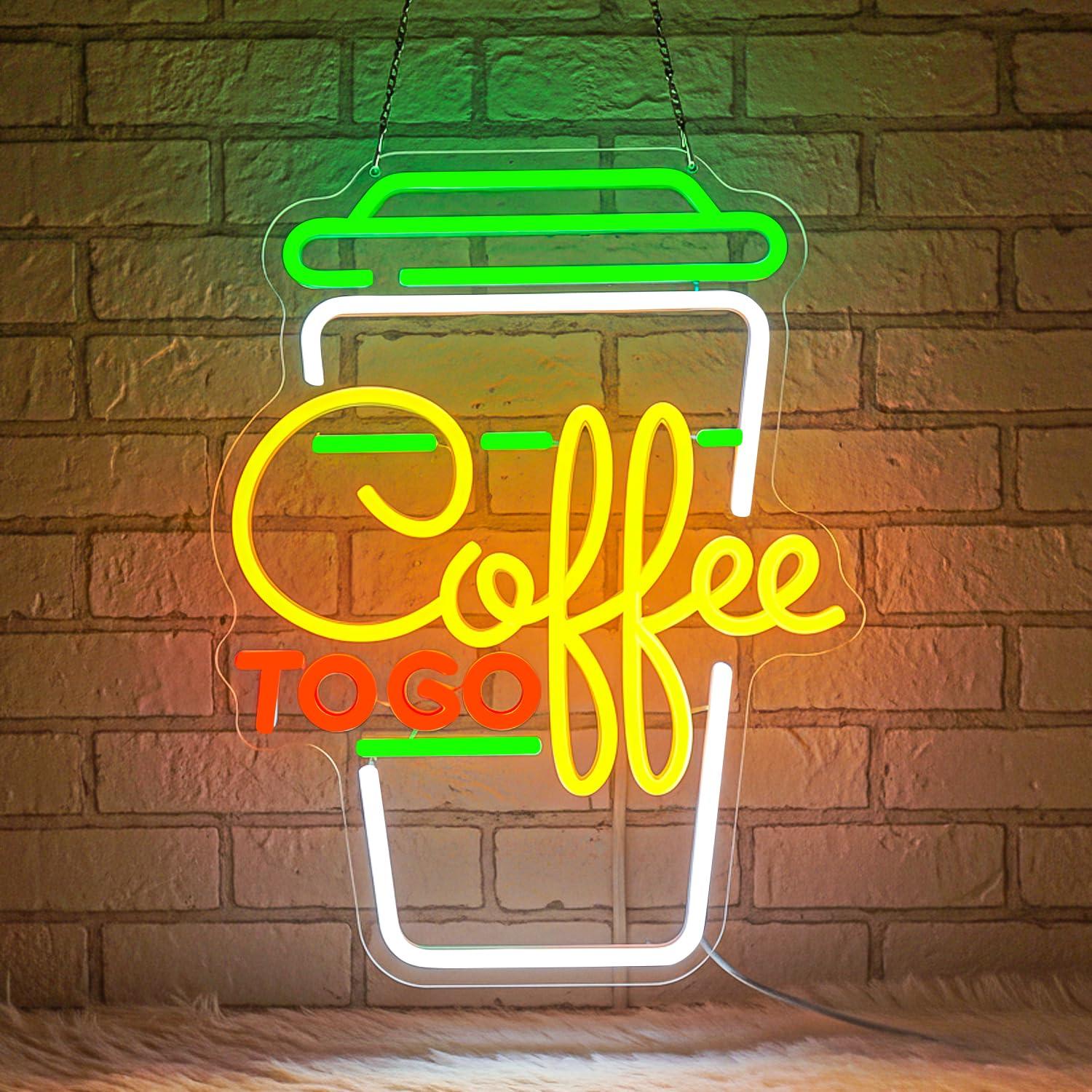 Home Bar Signs - Koffie Neon Sign USB dimbare LED-verlichting