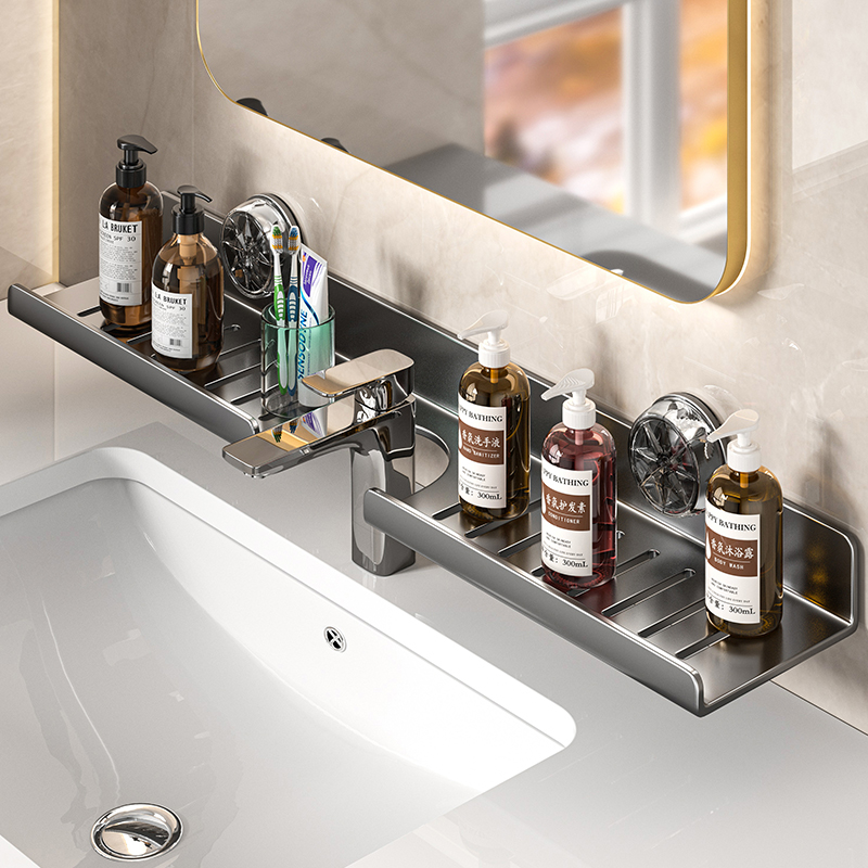 Home Bar Sink - Zuignapspiegel Badkamerplank Kraan Wastafel Wandgemonteerde badkamerplank