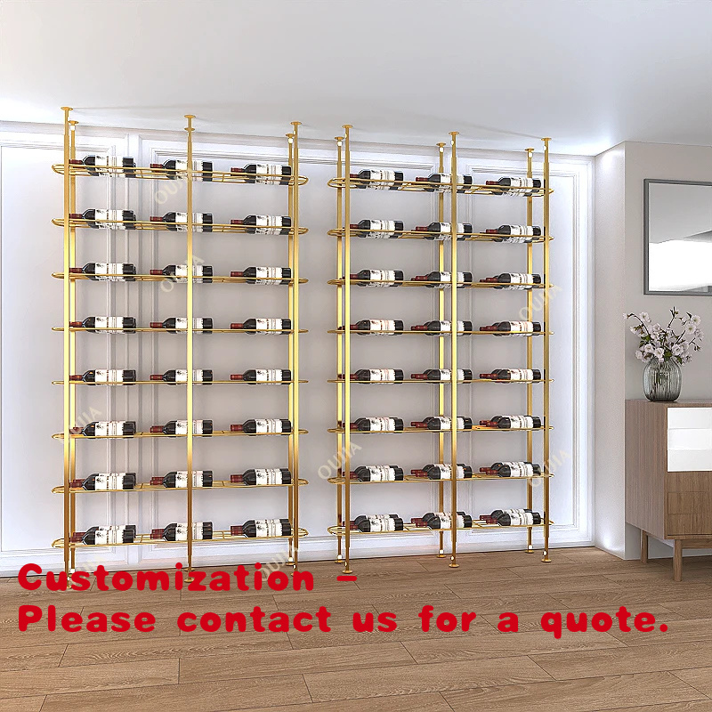 Home Bar Shelf - Wandrek voor wijn, van metaal (ijzer/aluminium/roestvrij