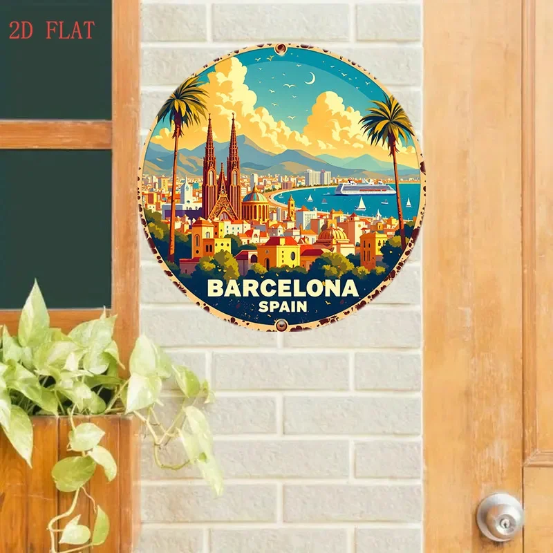 Rond 8 inch metalen bord met l - Home Barcelona recensie en prijs