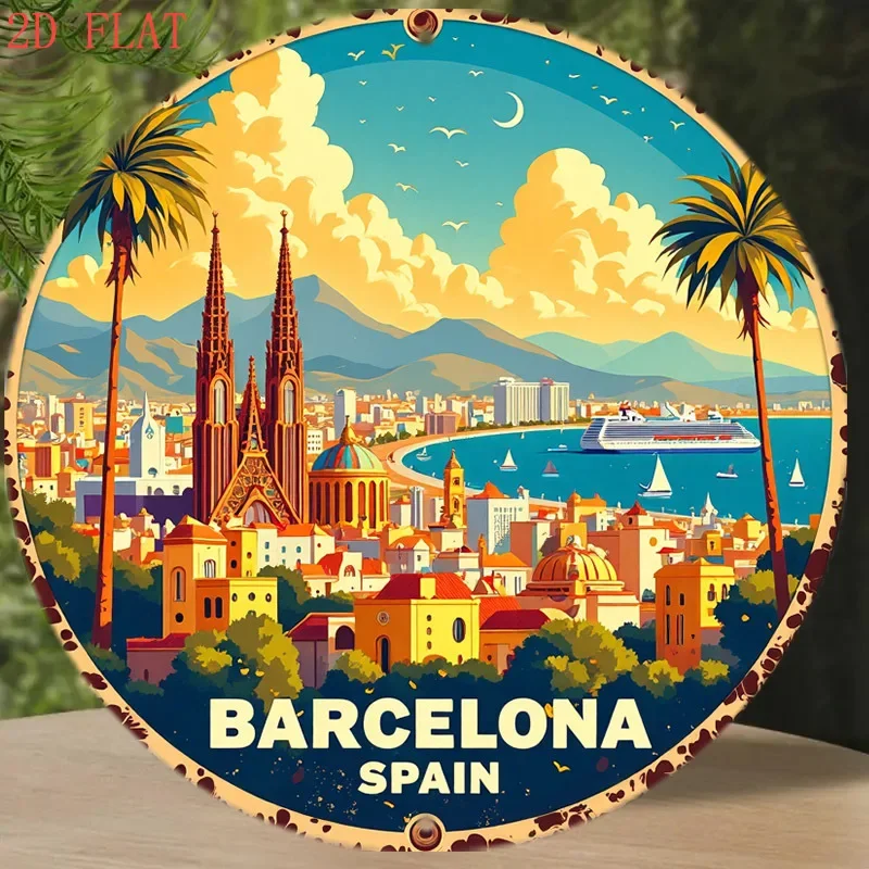 Rond 8 inch metalen bord met l - Home Barcelona recensie en prijs