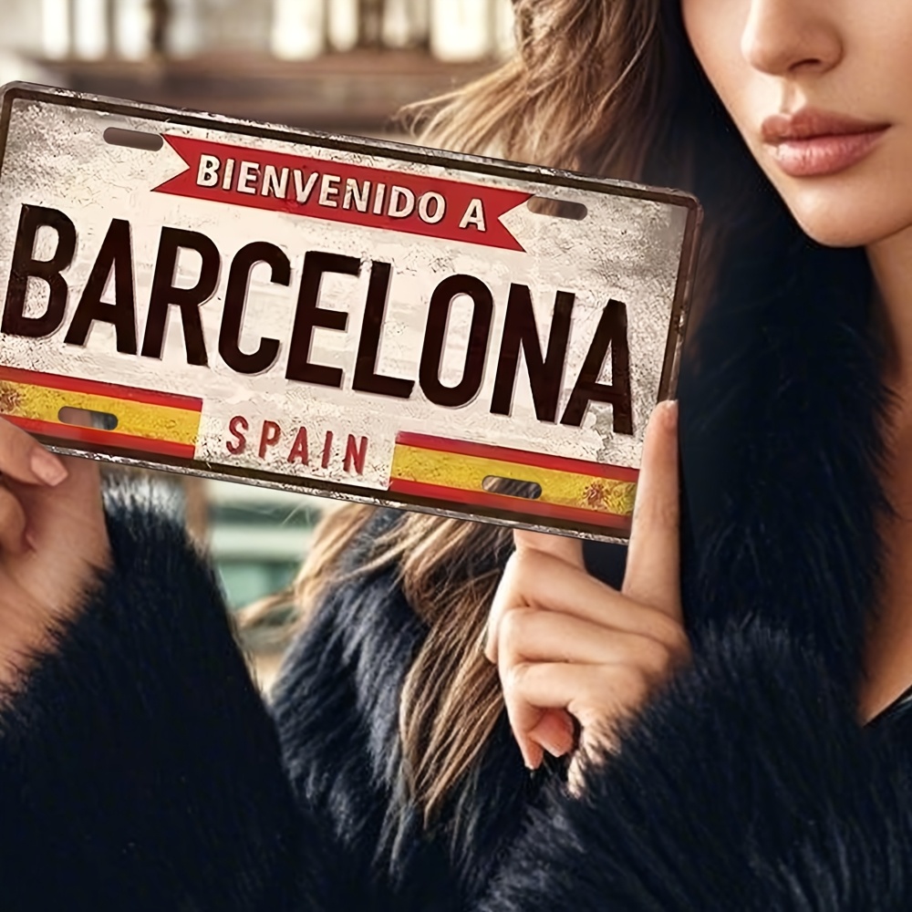 Vintage metalen bord met de te - Home Barcelona recensie en prijs