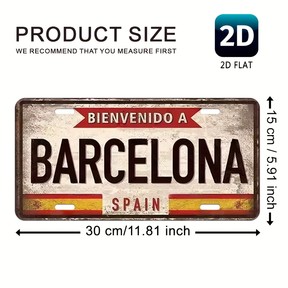 Vintage metalen bord met de te - Home Barcelona recensie en prijs