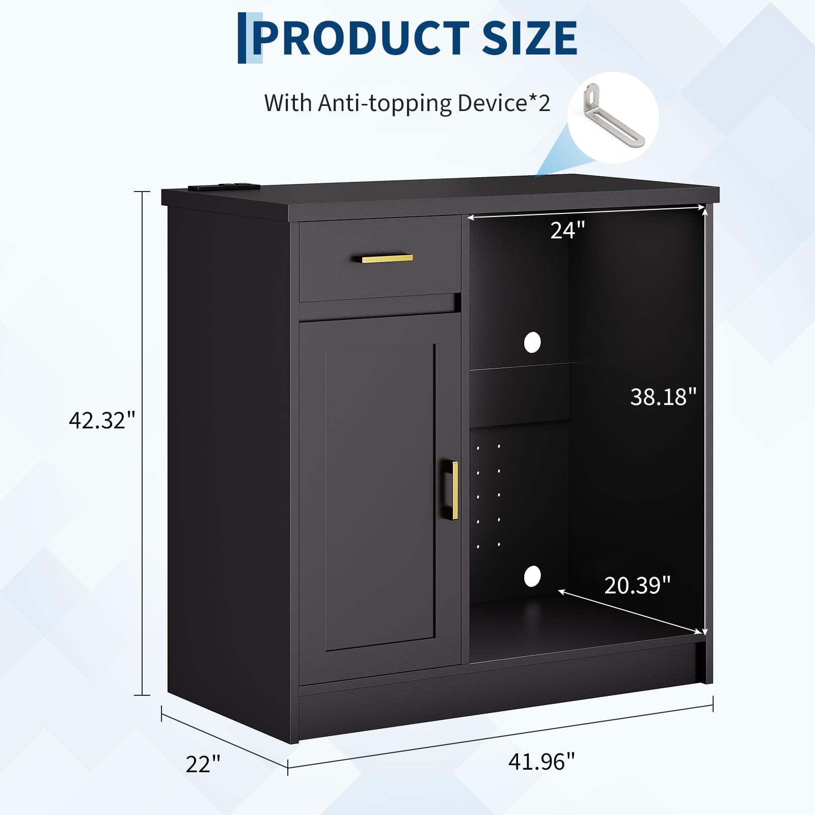 42 inch Farmhouse Wijnbar Kast - Home Bar And Fridge recensie en prijs