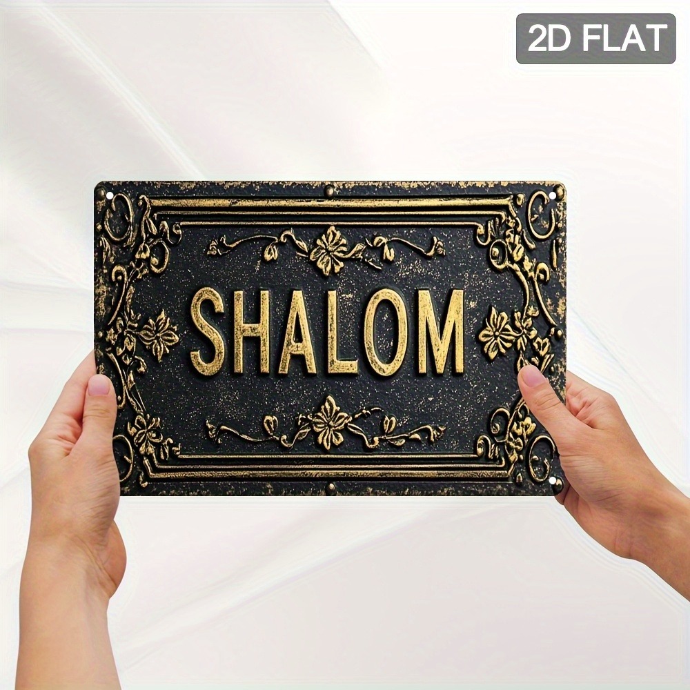 CIFBUY Shalom Zwart Goud Bloem - Home Bar Signs recensie en prijs